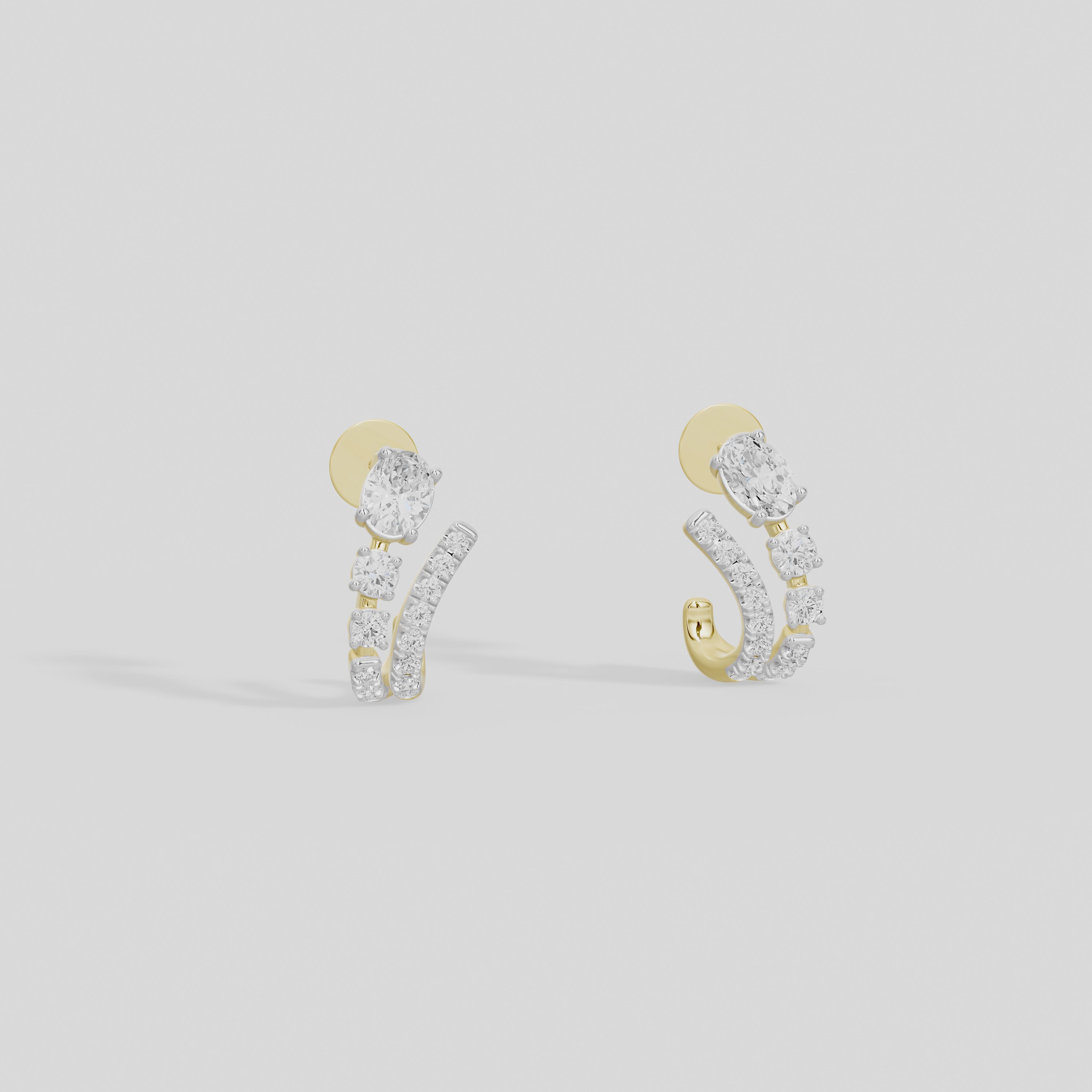 Raya Fluid Ring Lab Diamond Earrings