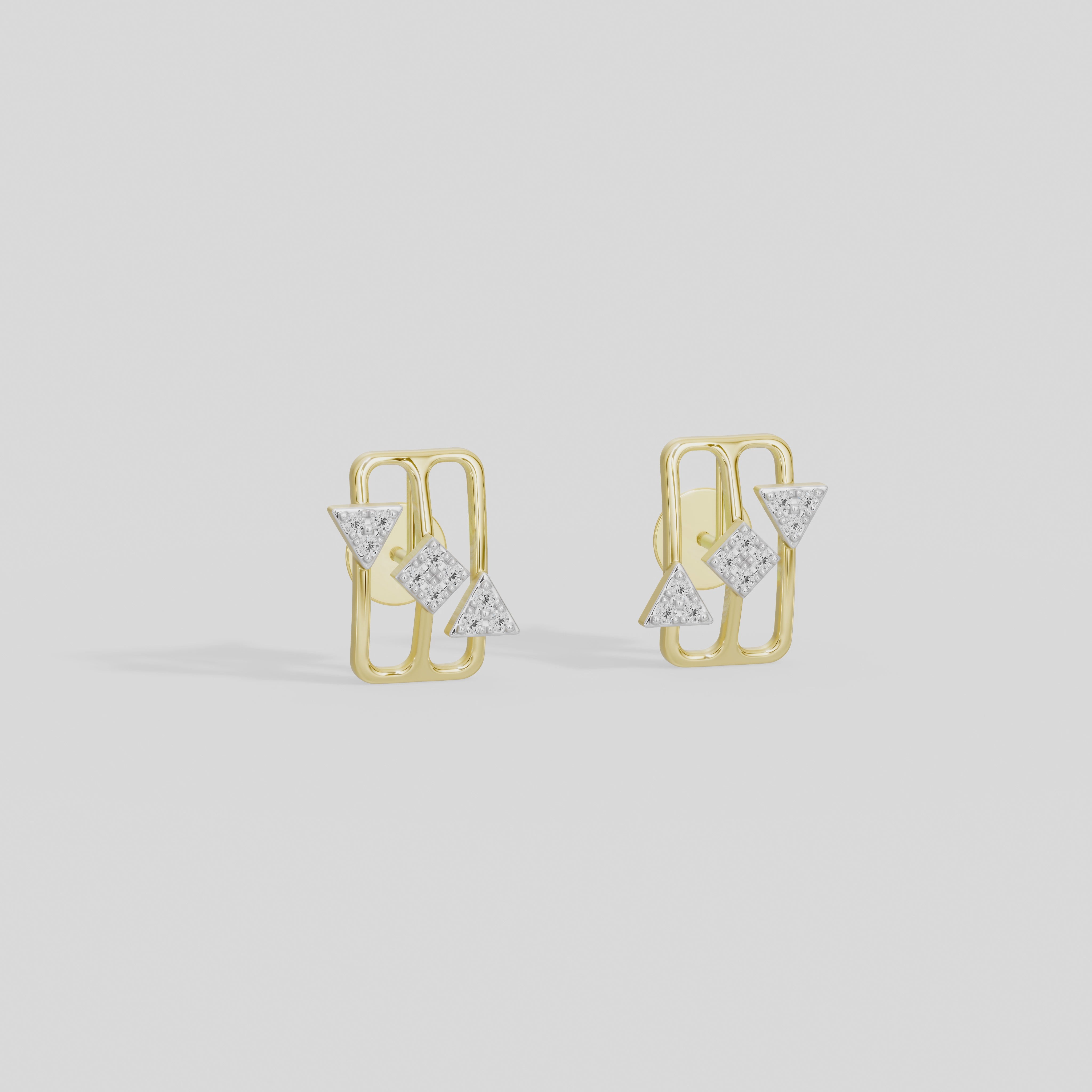 Frame Play - Lab Diamond Earrings