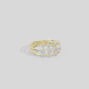 Pixel Crown Burst - Lab Diamond Ring