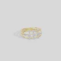 Pixel Crown Burst - Lab Diamond Ring