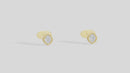 Lattice Marquise Studs  - Lab Diamond Earrings