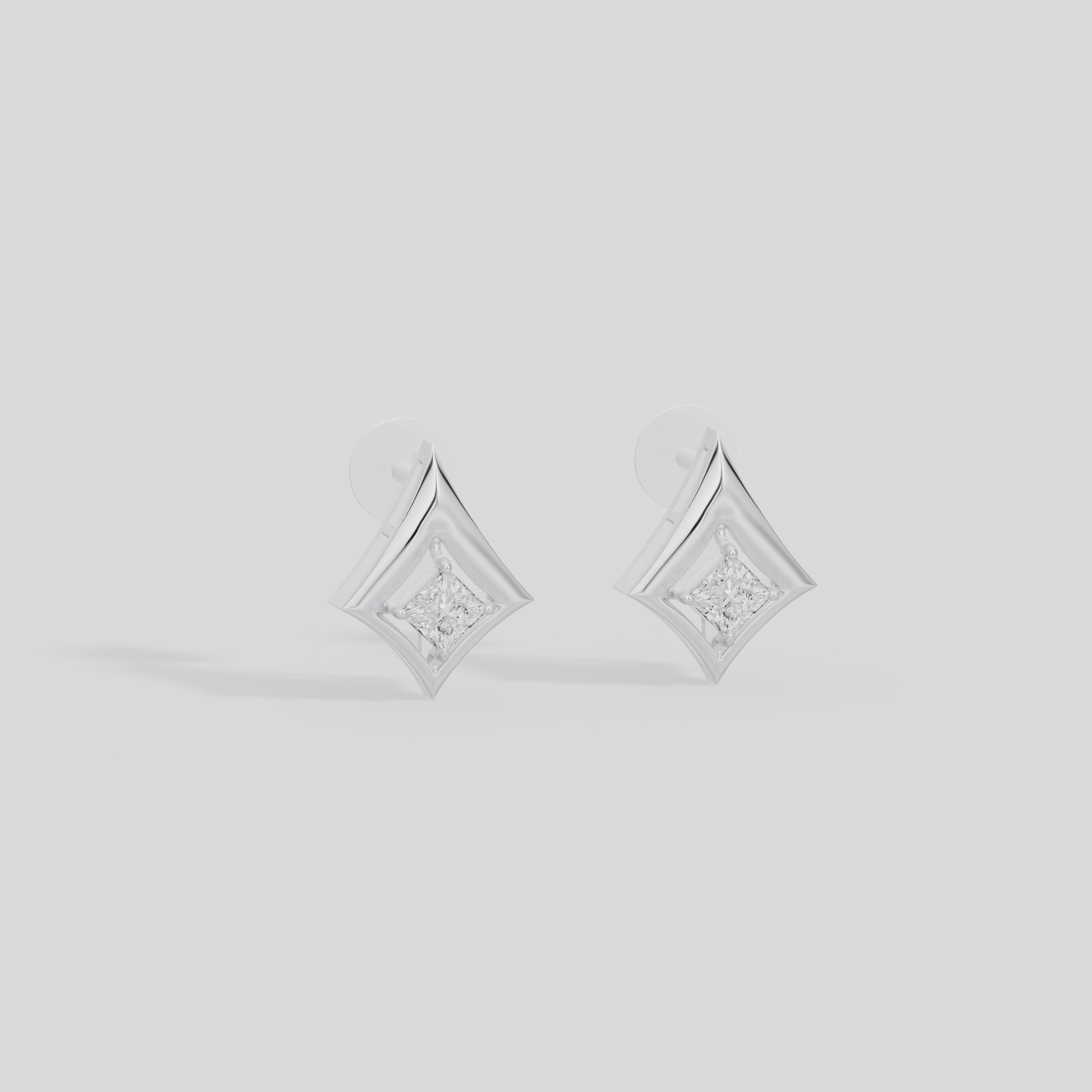 Lena Clean-Lined Lab Diamond Earrings