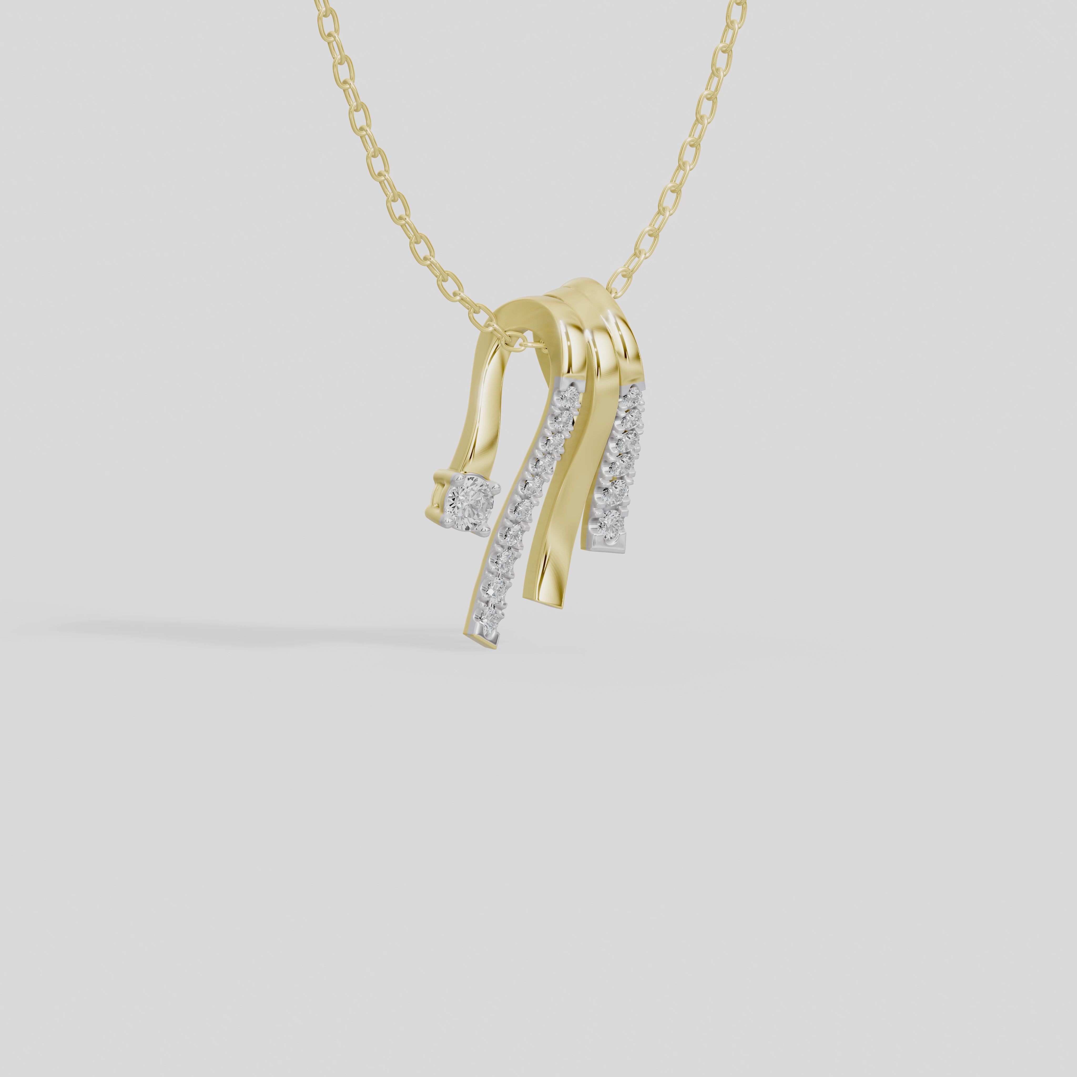 Slender Fall- Lab Diamond Pendant