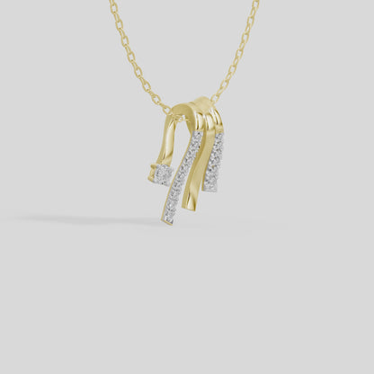 Slender Fall- Lab Diamond Pendant