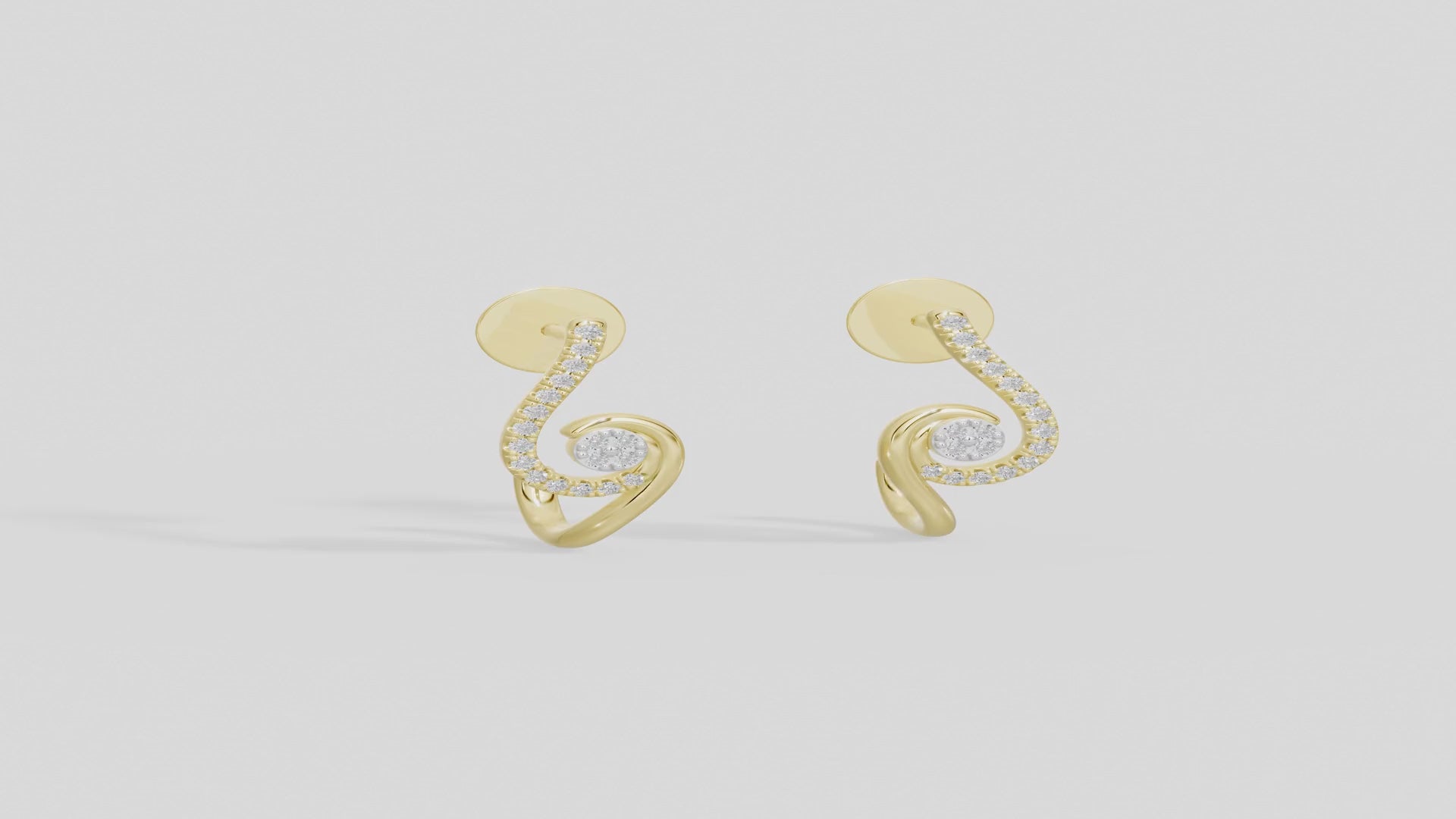 Swirl - Lab Diamond Earrings