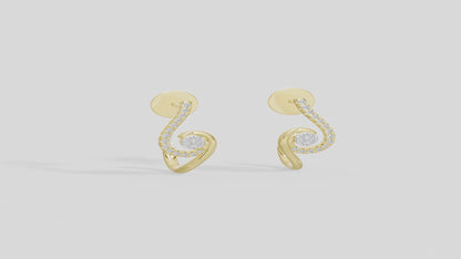 Swirl - Lab Diamond Earrings