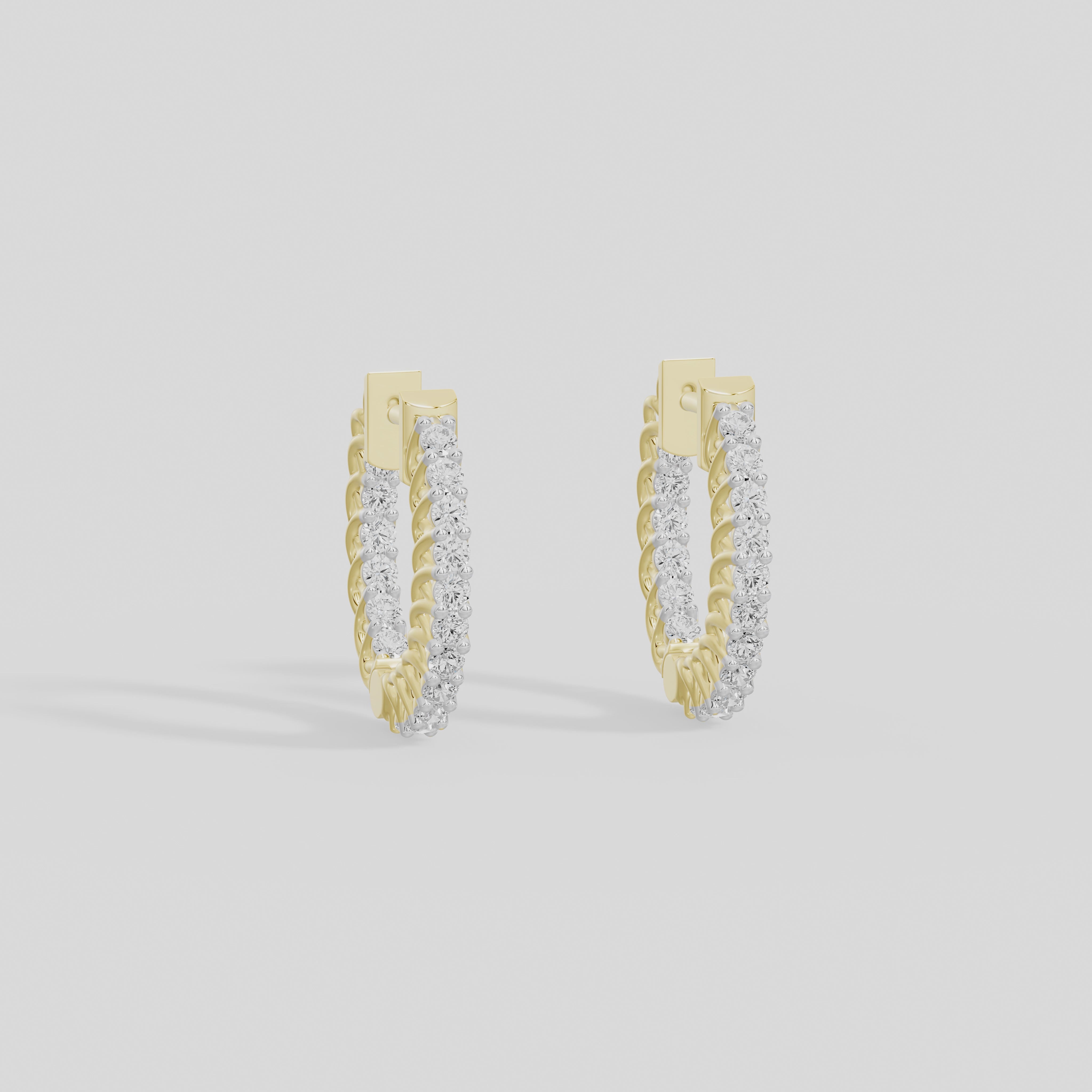 Pitstop hoops Lab Diamond Earrings