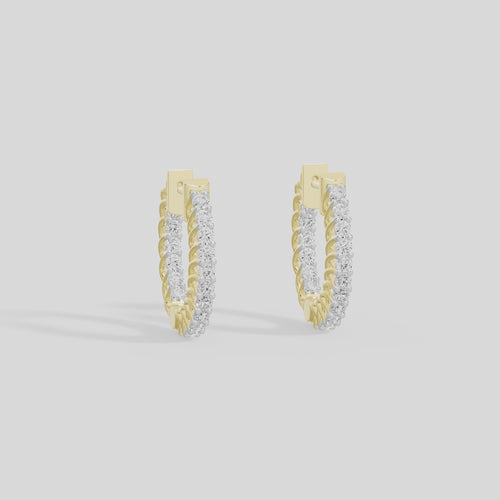 Pitstop hoops Lab Diamond Earrings