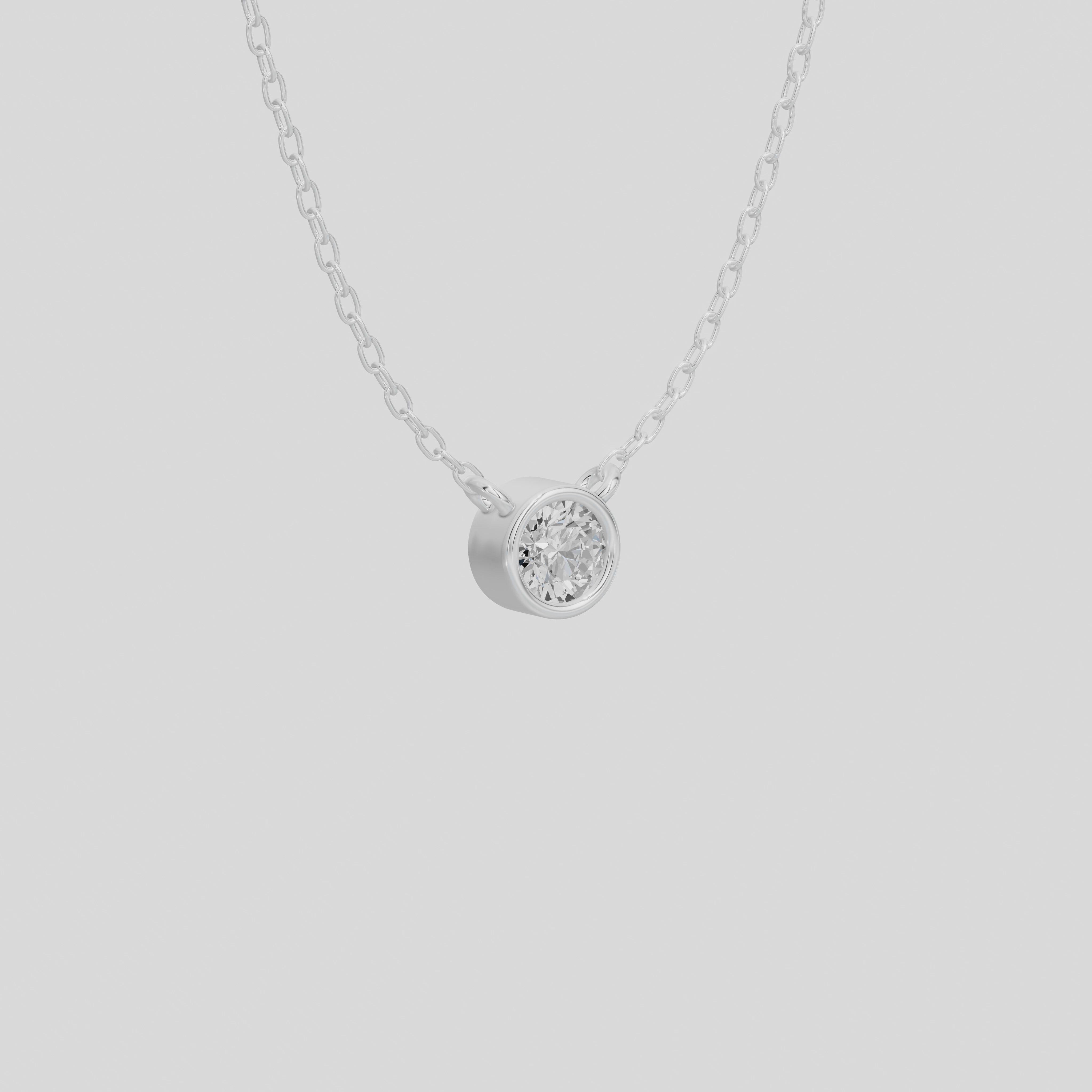 Vela Linear Lab Diamond Pendant
