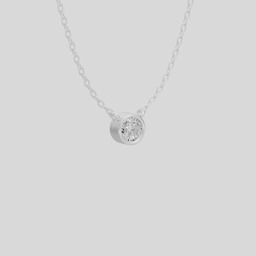 Vela Linear Lab Diamond Pendant