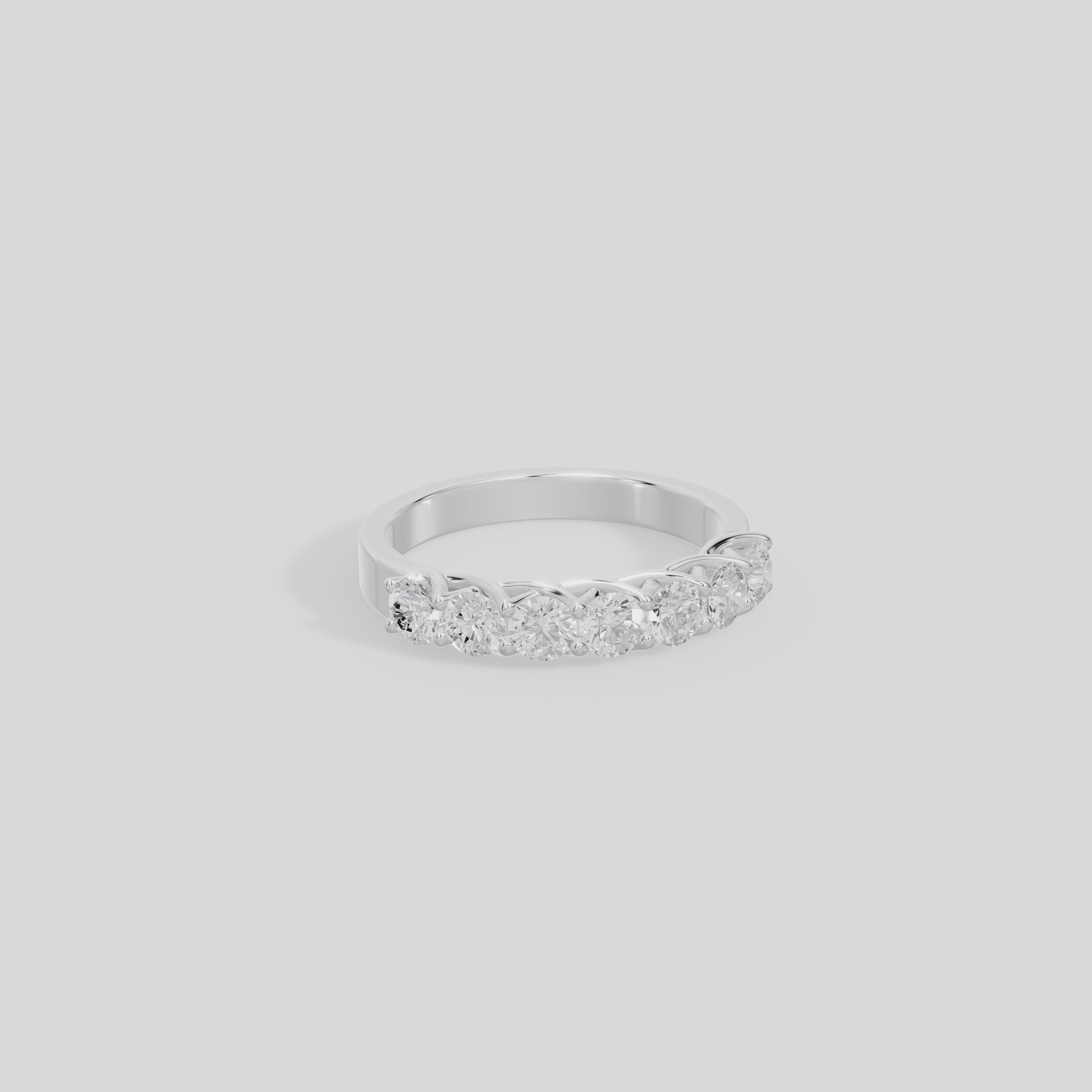 Ice Me Round Diamond Half Eternity Band