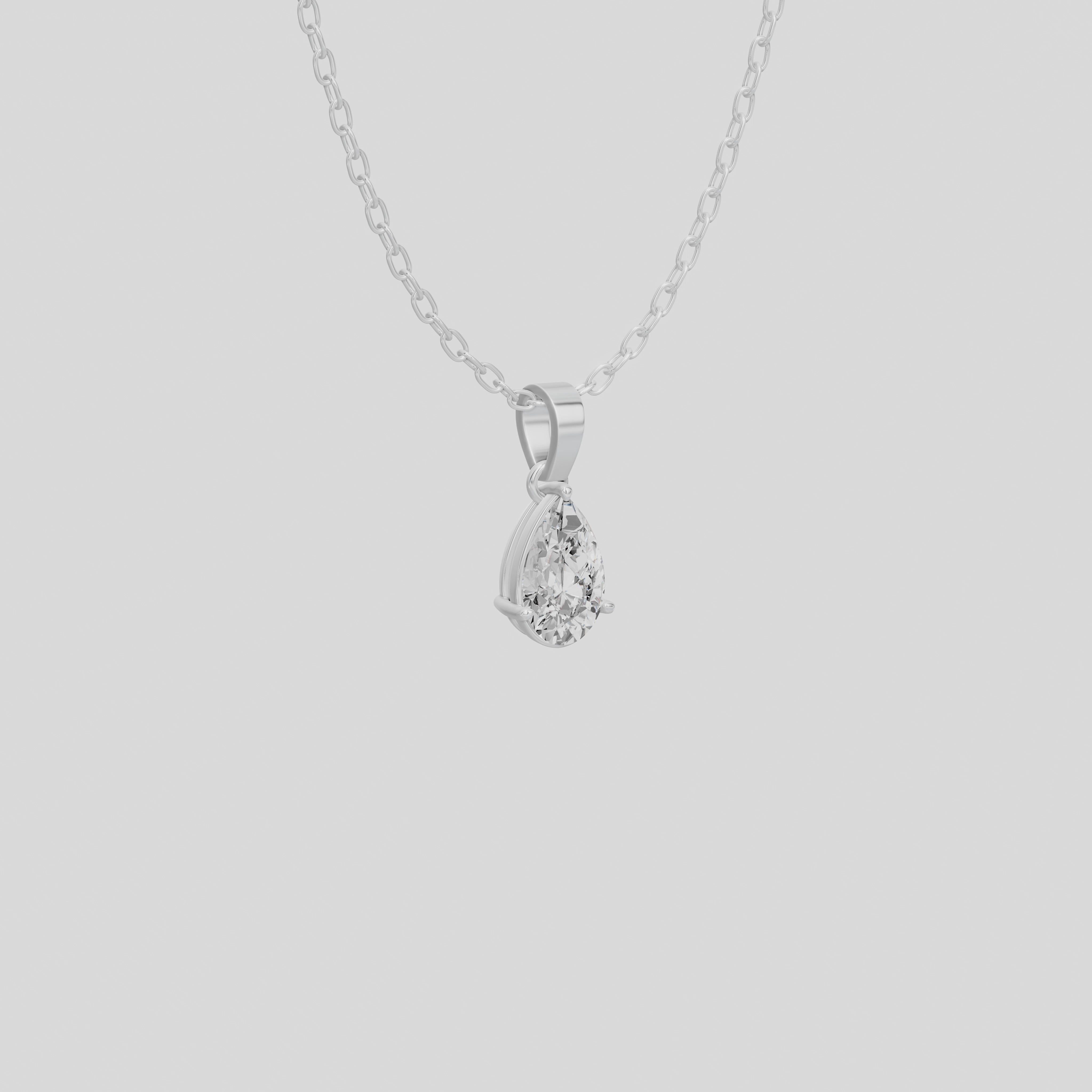 Lune Layered Lab Diamond Pendant