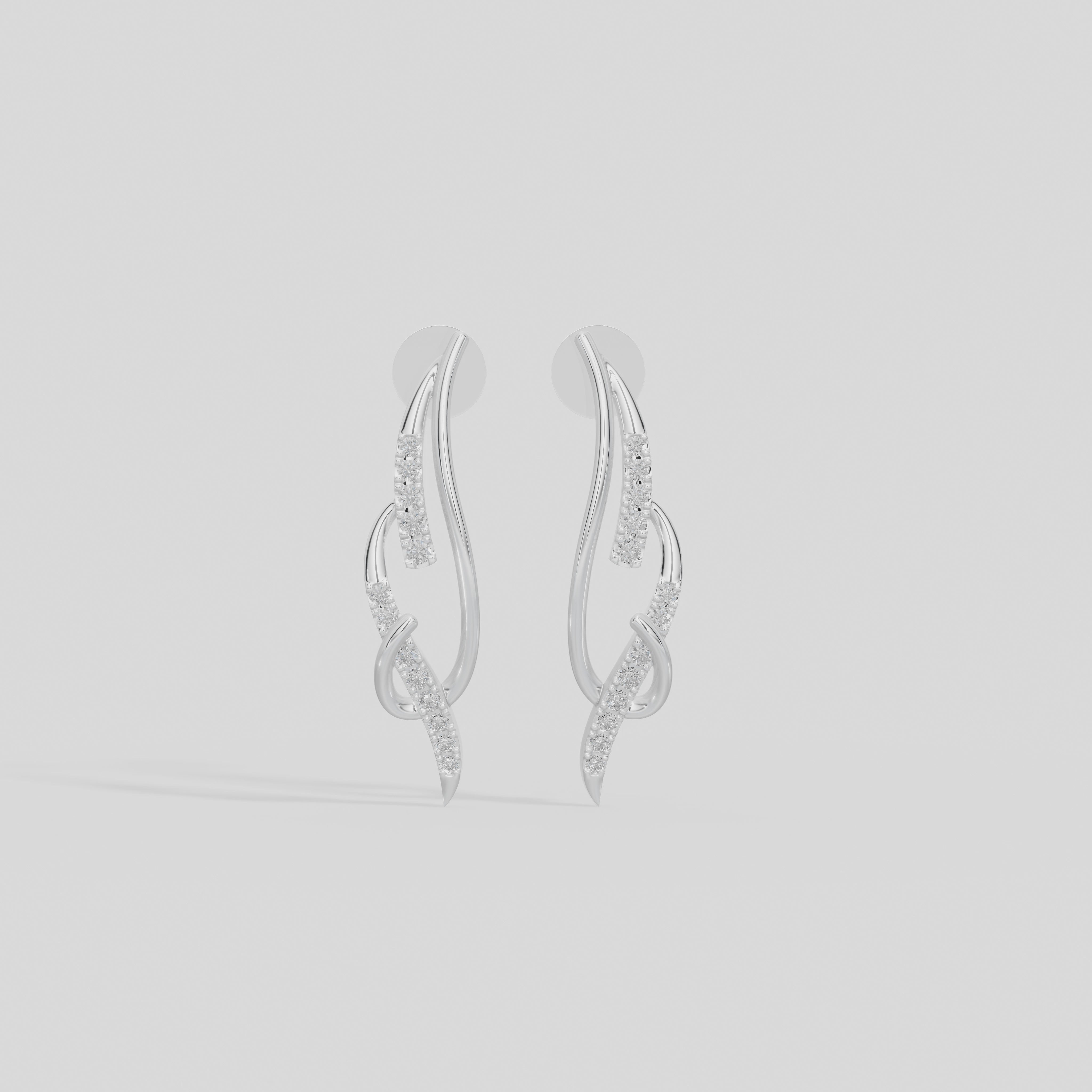 Mara Asymmetric Lab Diamond Earrings