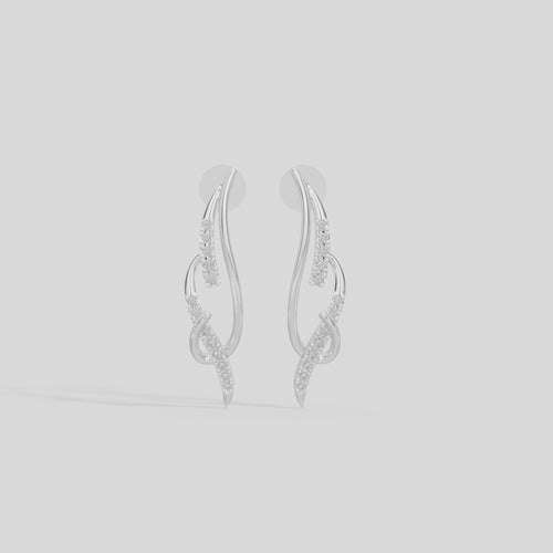 Mara Asymmetric Lab Diamond Earrings