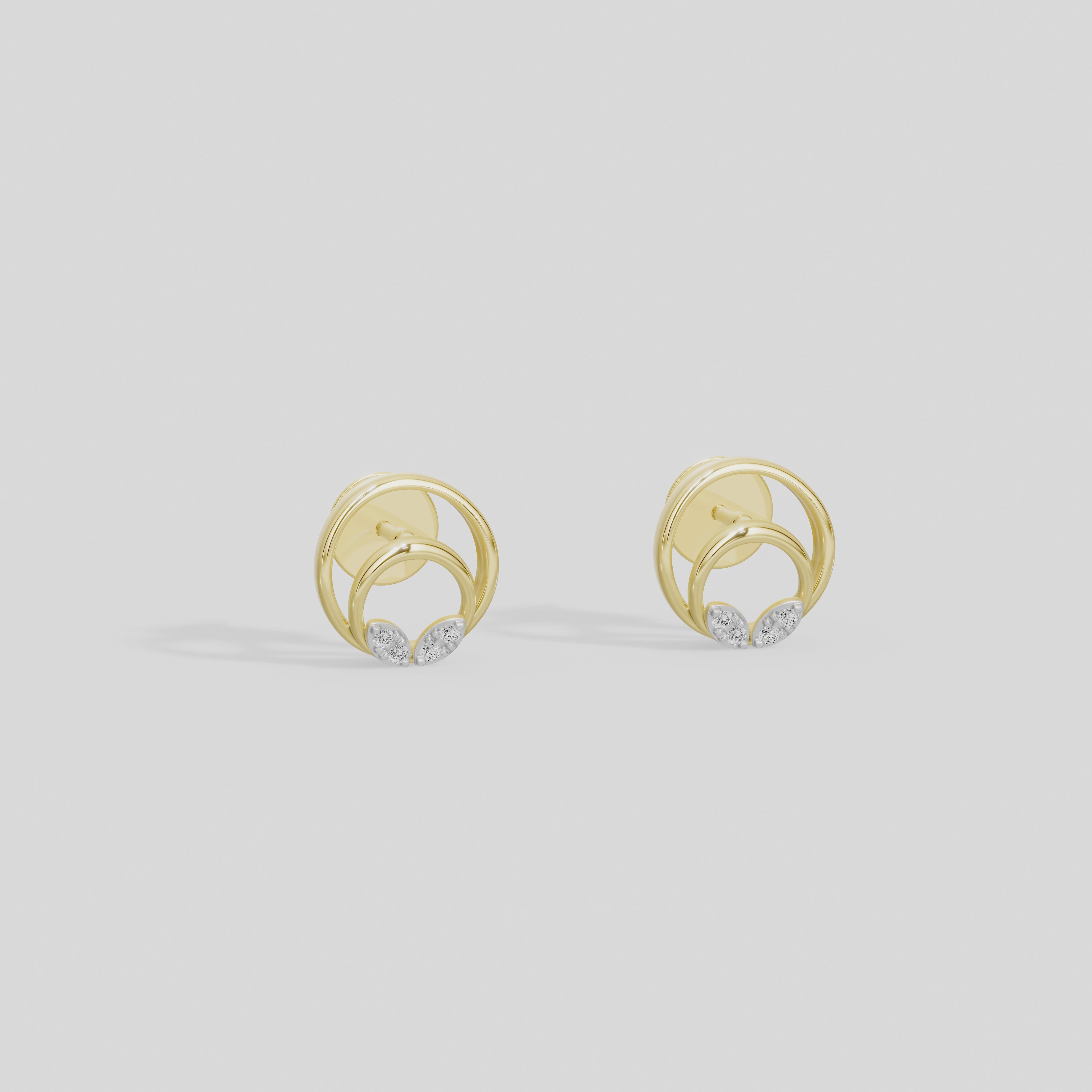 Halo Bend - Lab Diamond Earrings