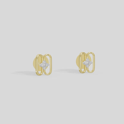Loop Link - Lab Diamond Earrings