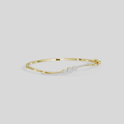 Triple Stone Cluster - Lab Diamond Bracelet