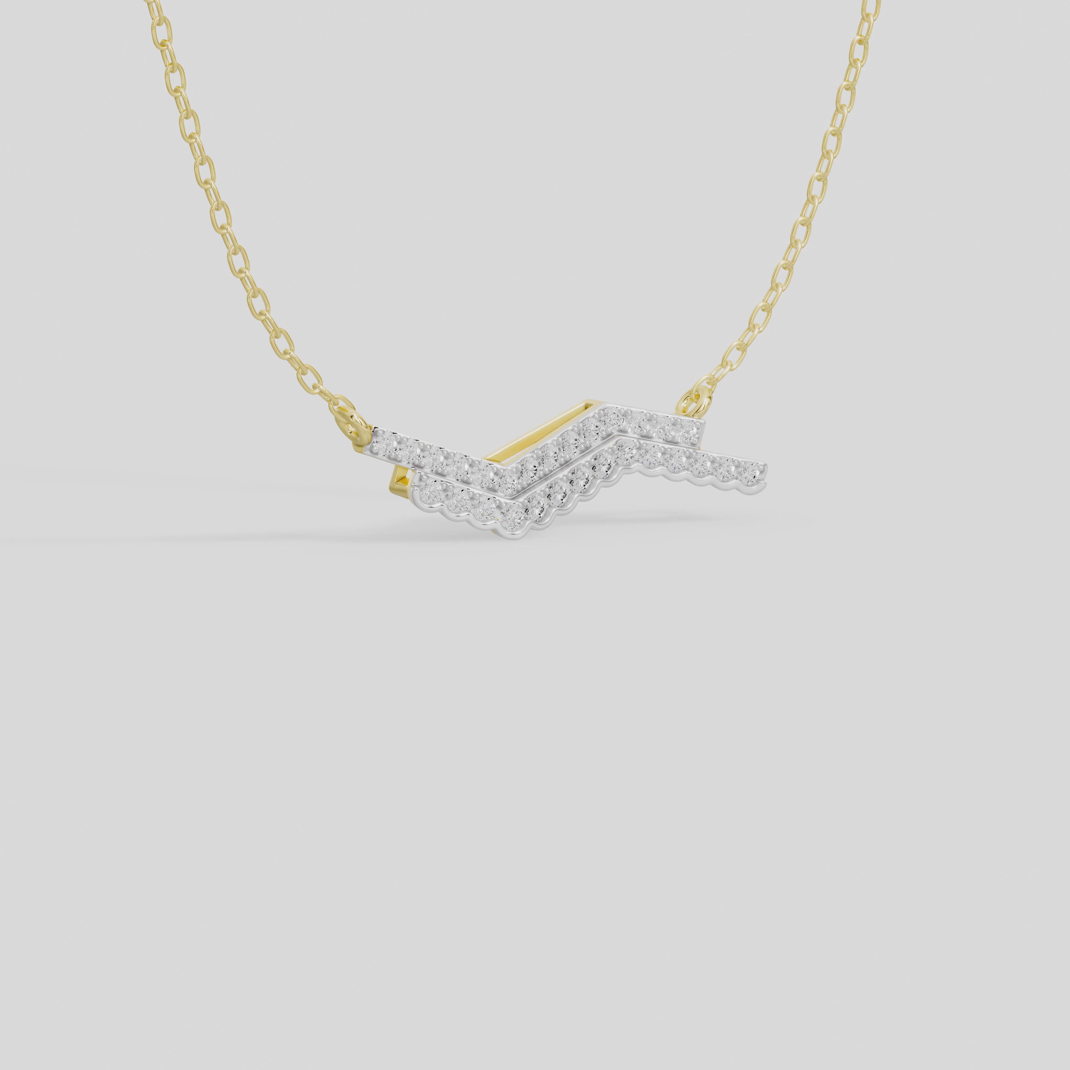 Whisper Curve - Lab Diamond Necklace