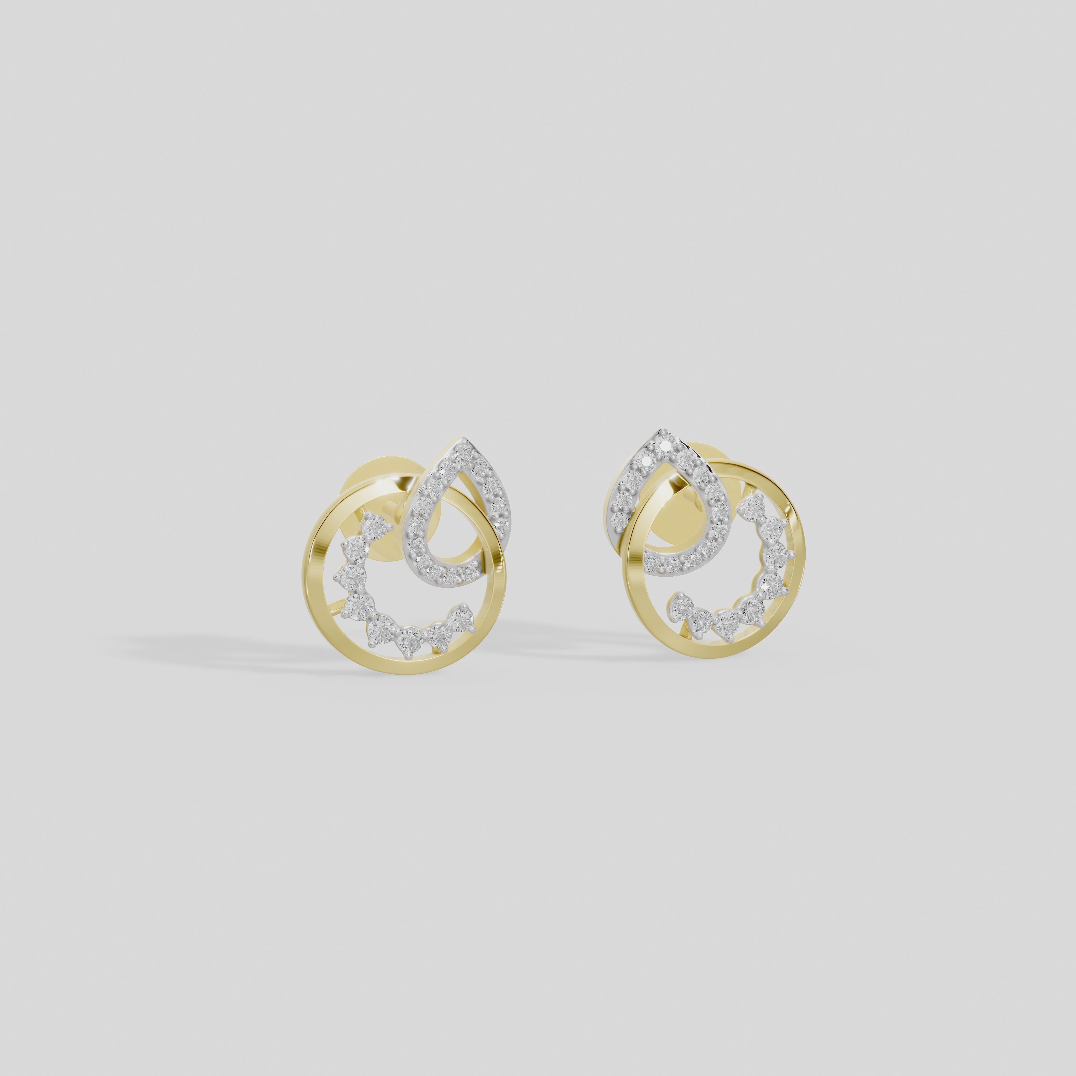 Halo Swirl - Lab Diamond Earrings