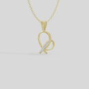 Heart Knot- Lab Diamond Pendant