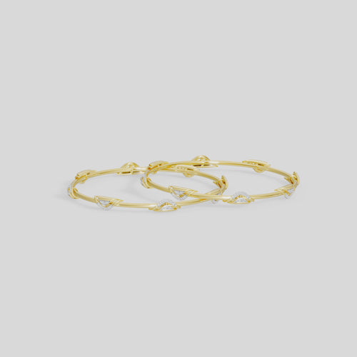 Wavecrest Twist - Lab Diamond Bangle