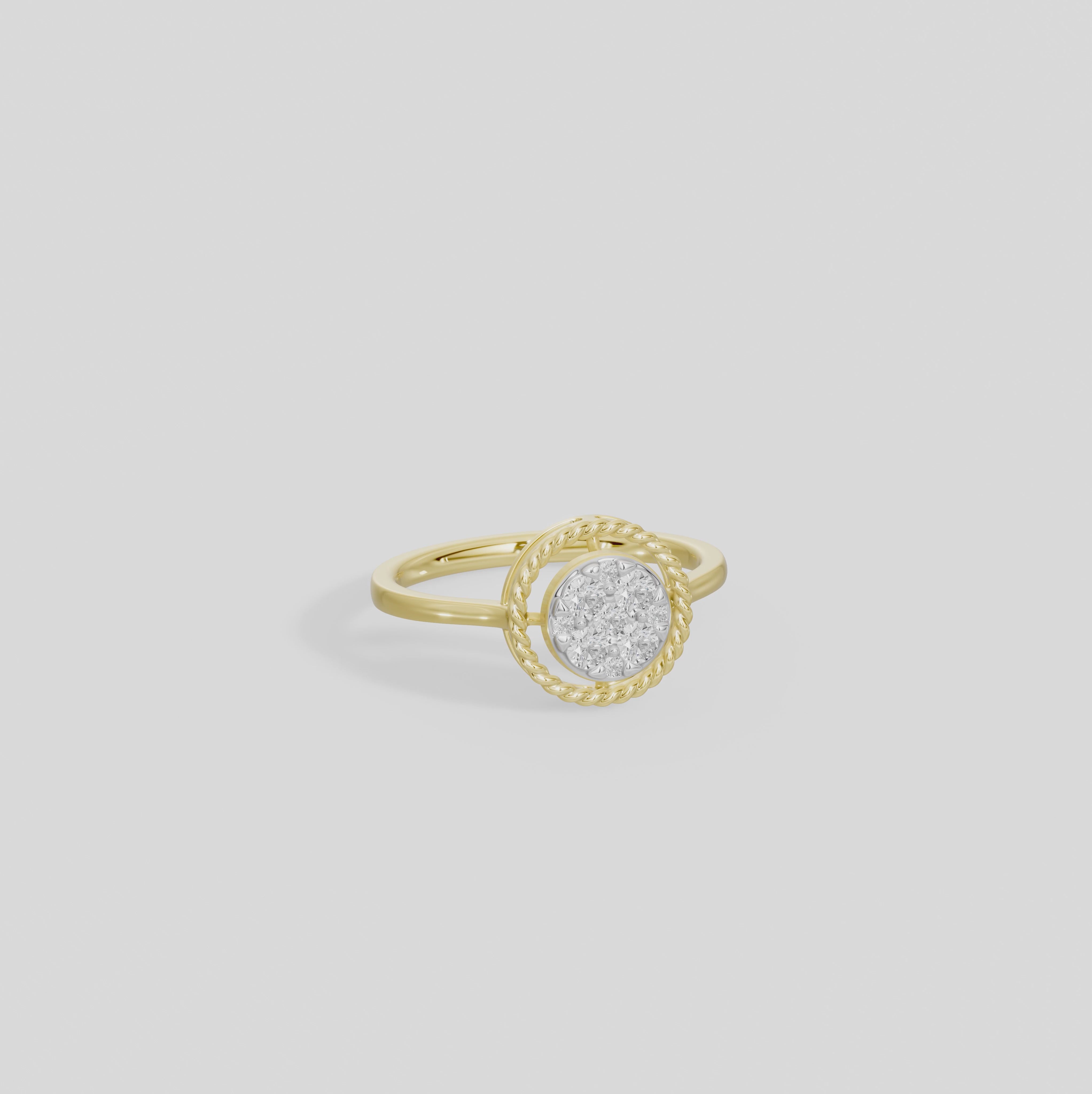 Braided Halo - Lab Diamond Ring