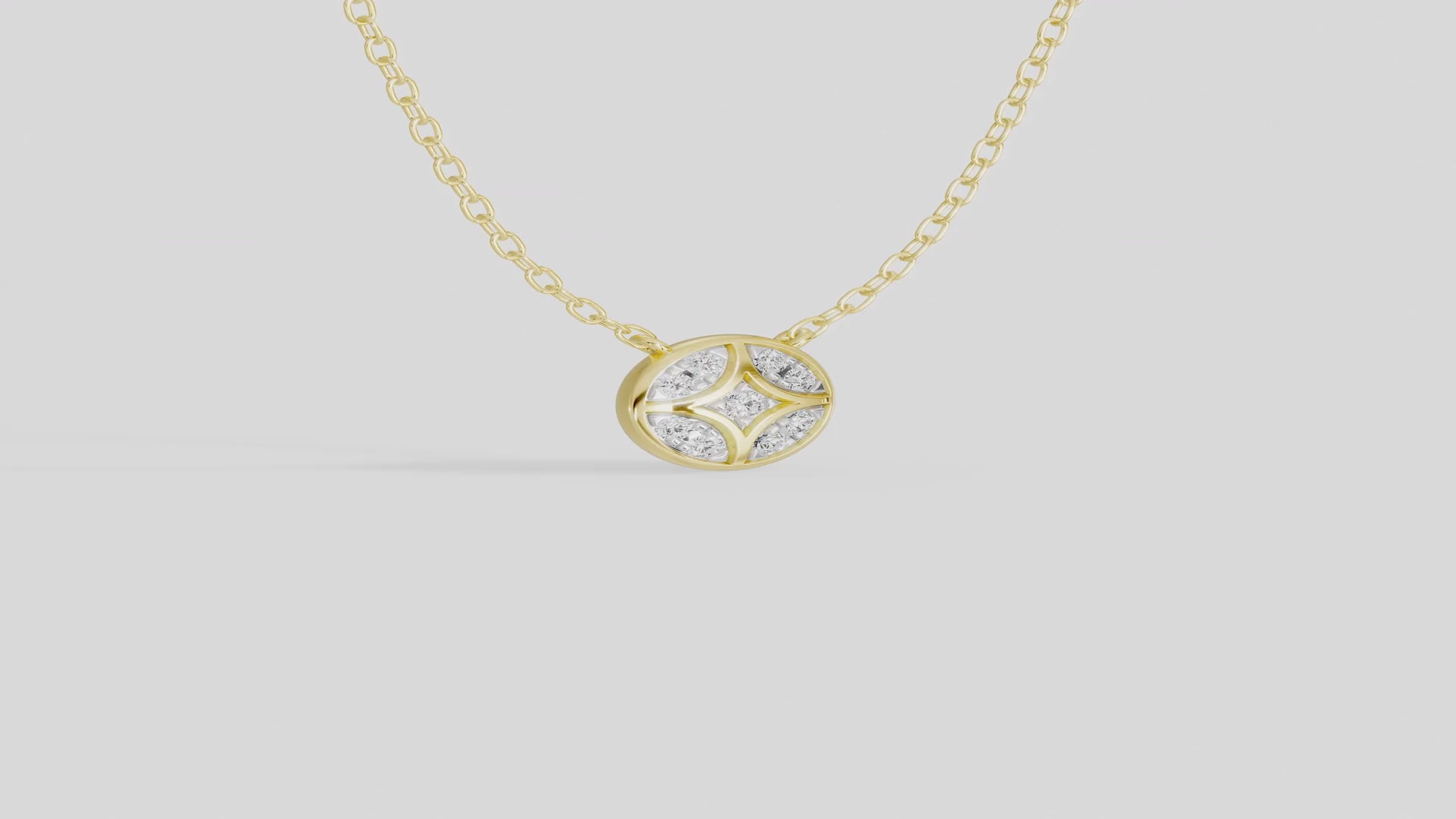 Shield Gold -Lab Diamond Pendant