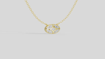 Shield Gold -Lab Diamond Pendant