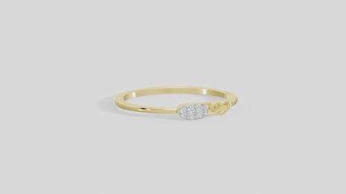Loop Core Solitaire- Lab Diamond Ring