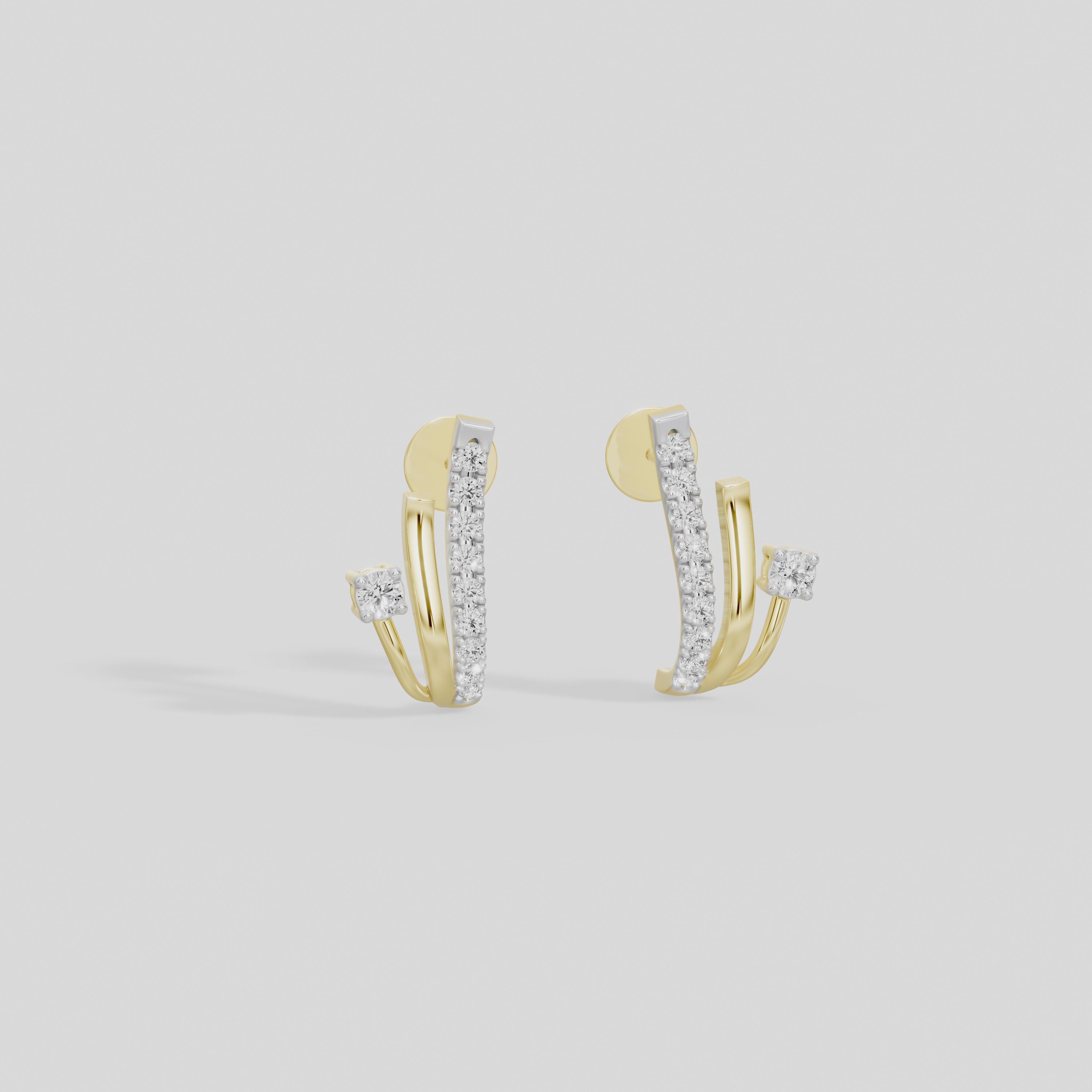 Slender Fall - Lab Diamond Earrings