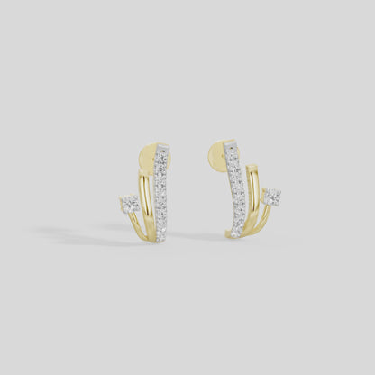 Slender Fall - Lab Diamond Earrings