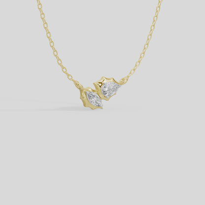 Held In Two- Lab Diamond Pendant