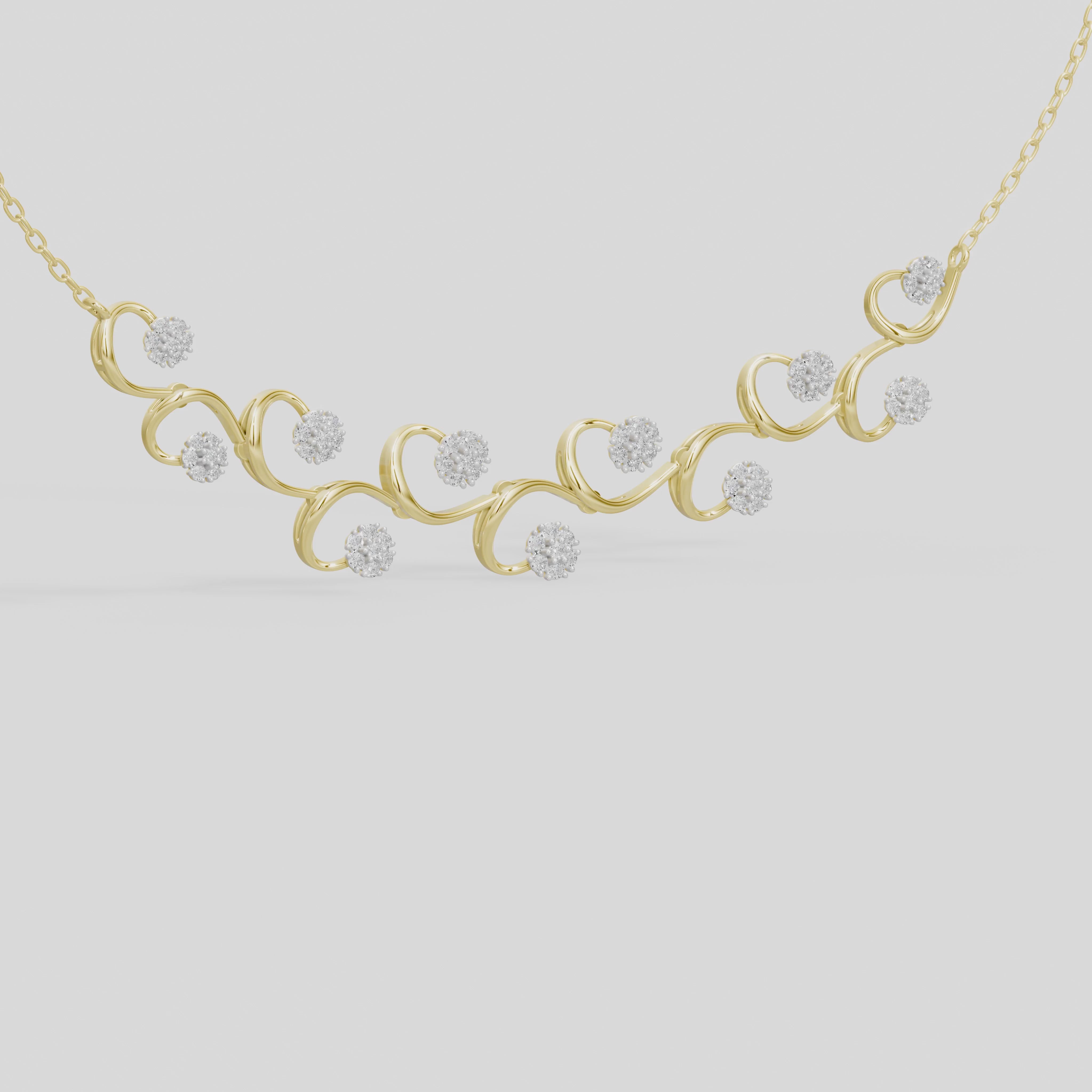 The Calligraphy Vine - Lab Diamond Necklace