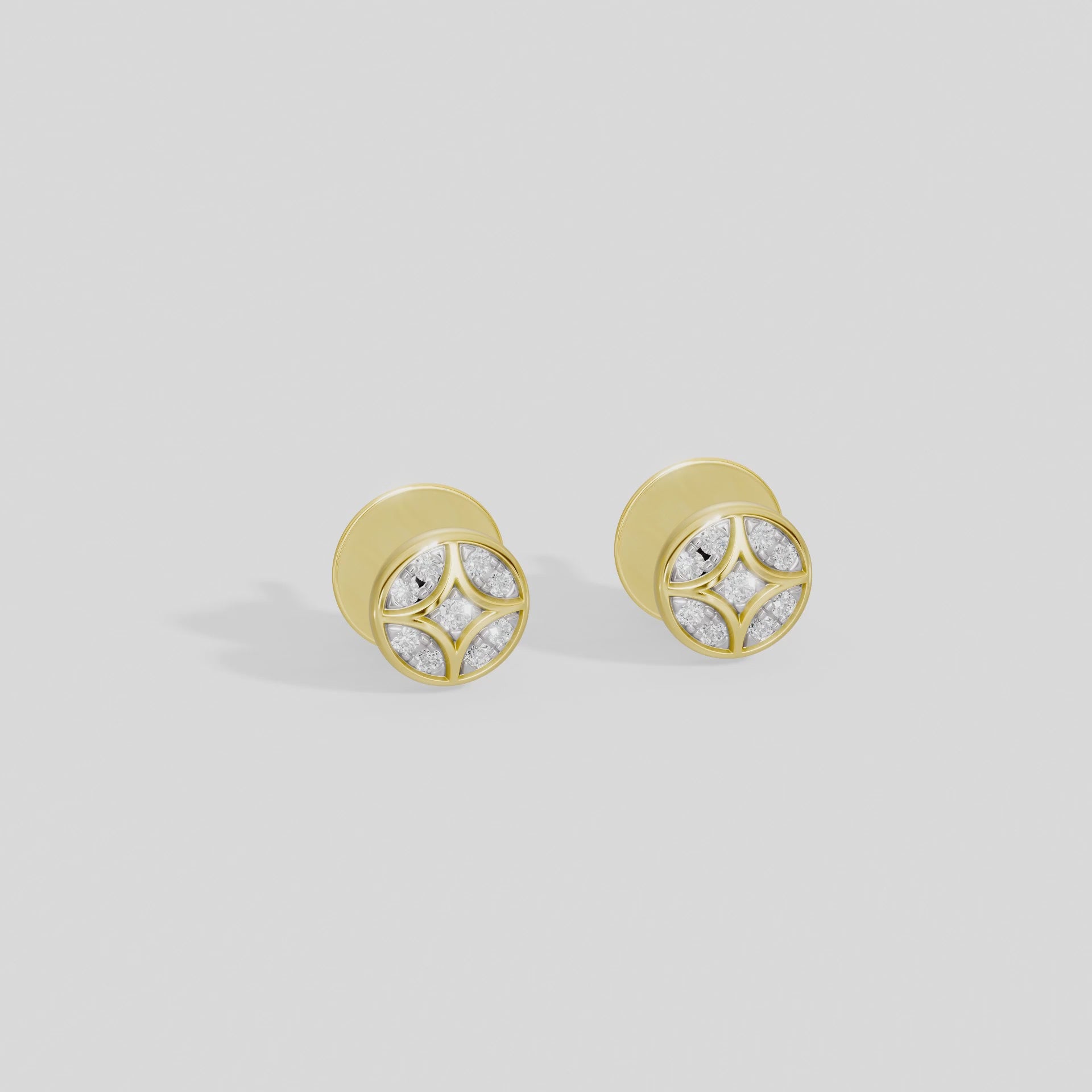 Shield Gold Earring