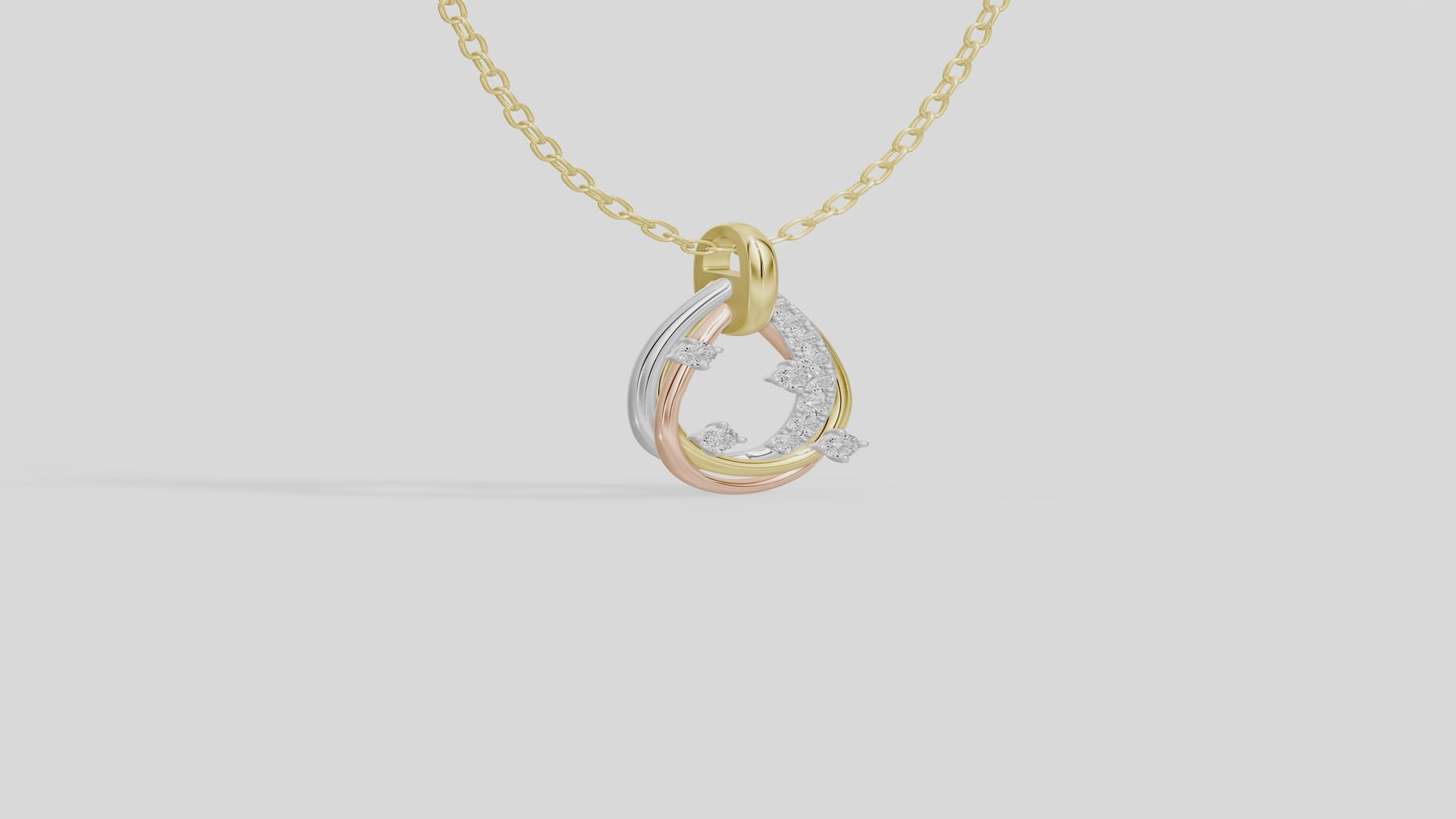 Trio Poire- Lab Diamond Pendant
