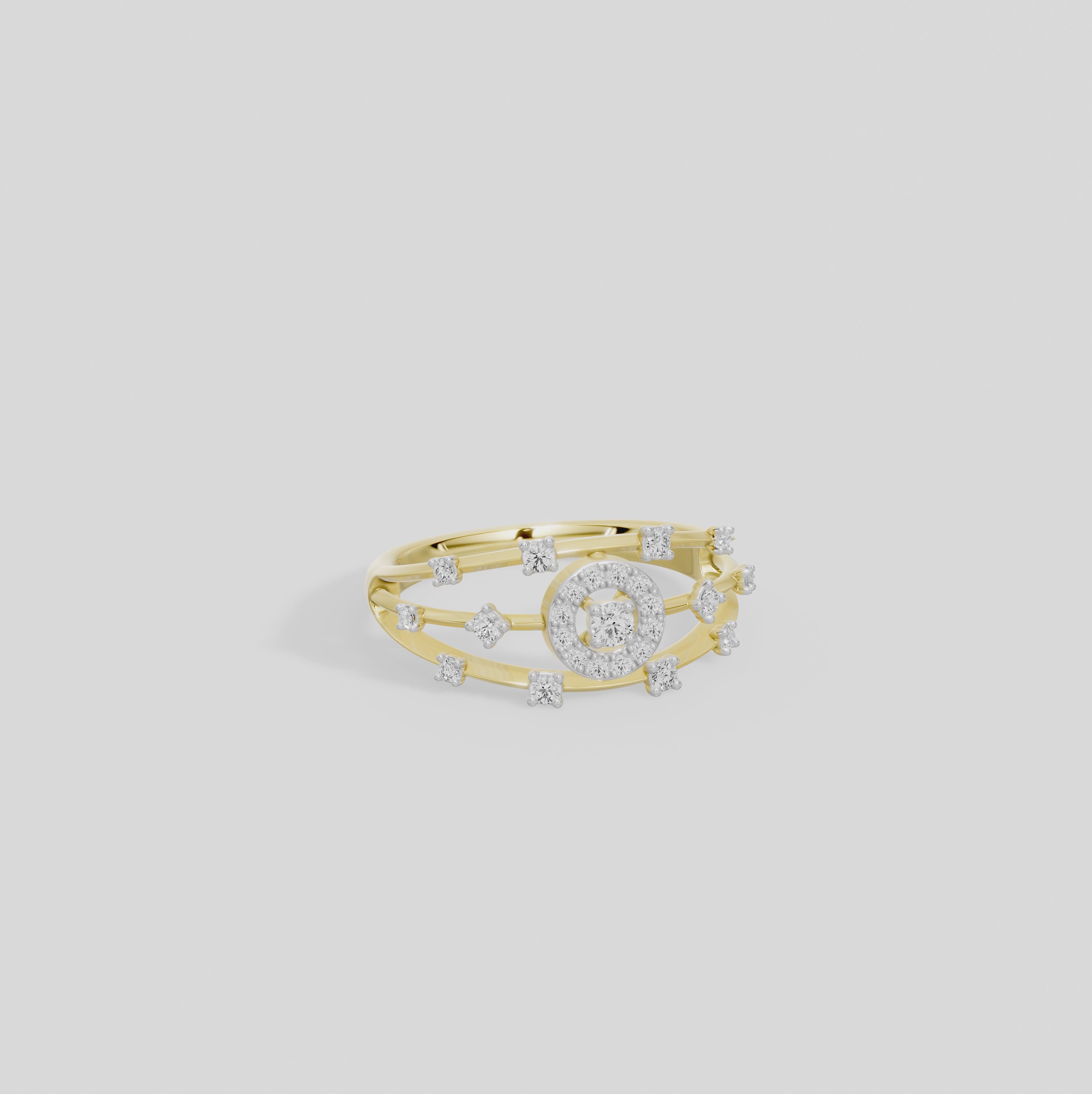 Circuit Halo - Lab Diamond Ring