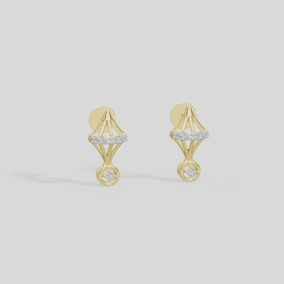 Geo Charm - Lab Diamond Earrings