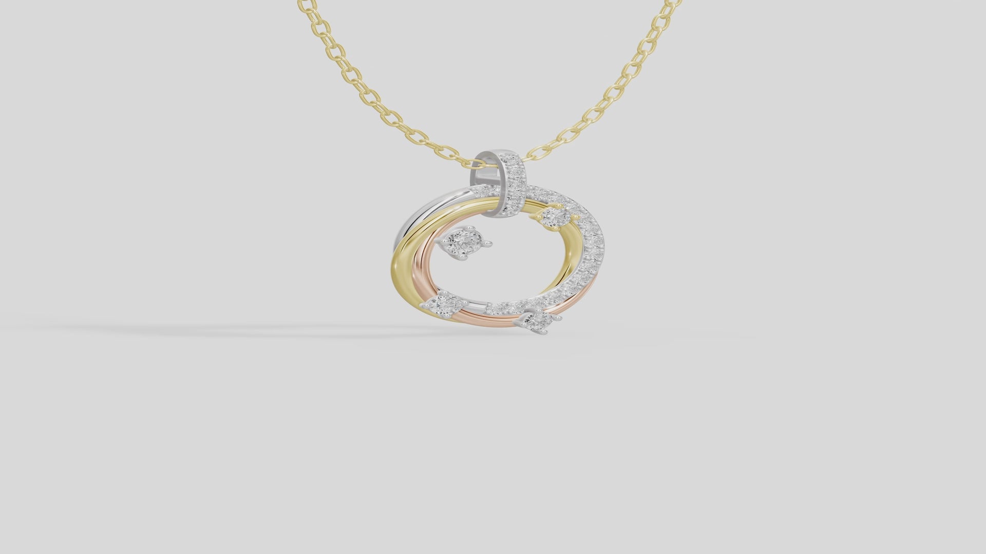 Trio Orbite- Lab Diamond Pendant