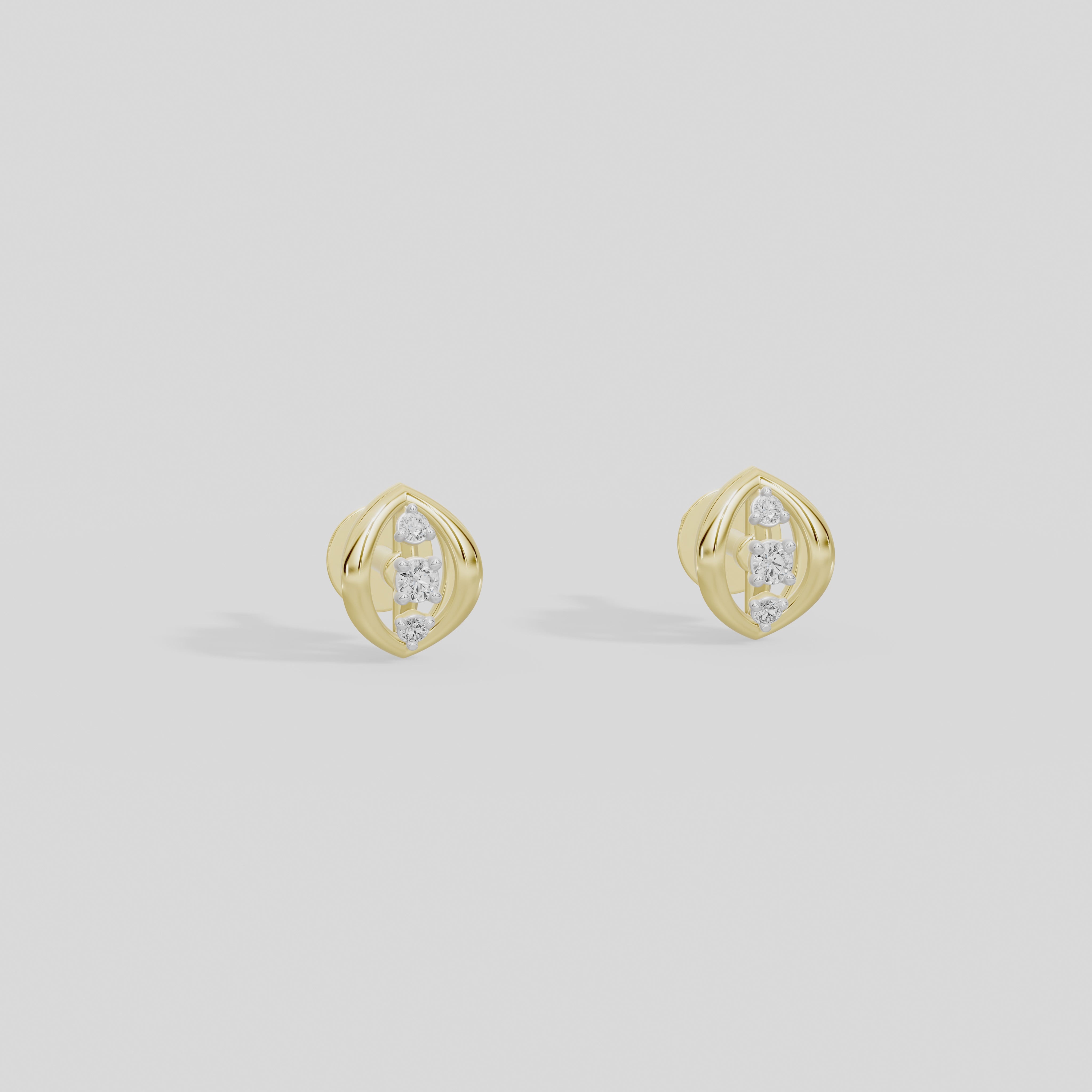 Ayla Minimal Lab Diamond Earrings