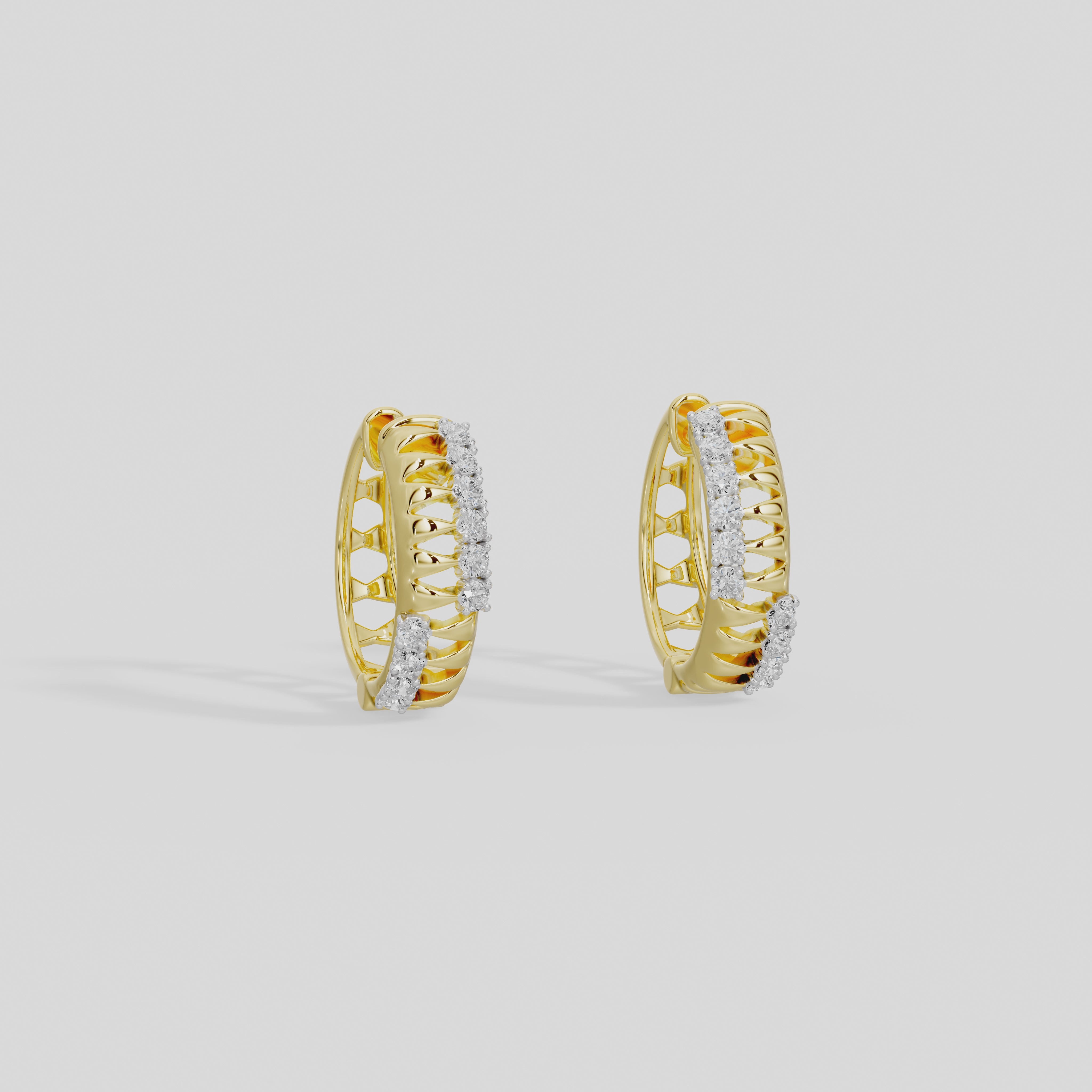 Rue - Lab Diamond Hoop Earrings