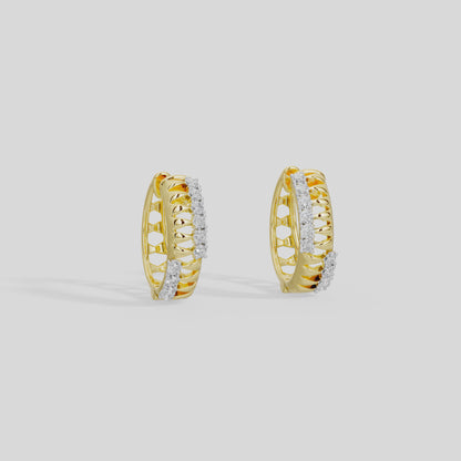 Rue Hoops  - Lab Diamond Earrings