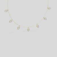 LeafLuxe Charm - Lab Diamondv Necklace