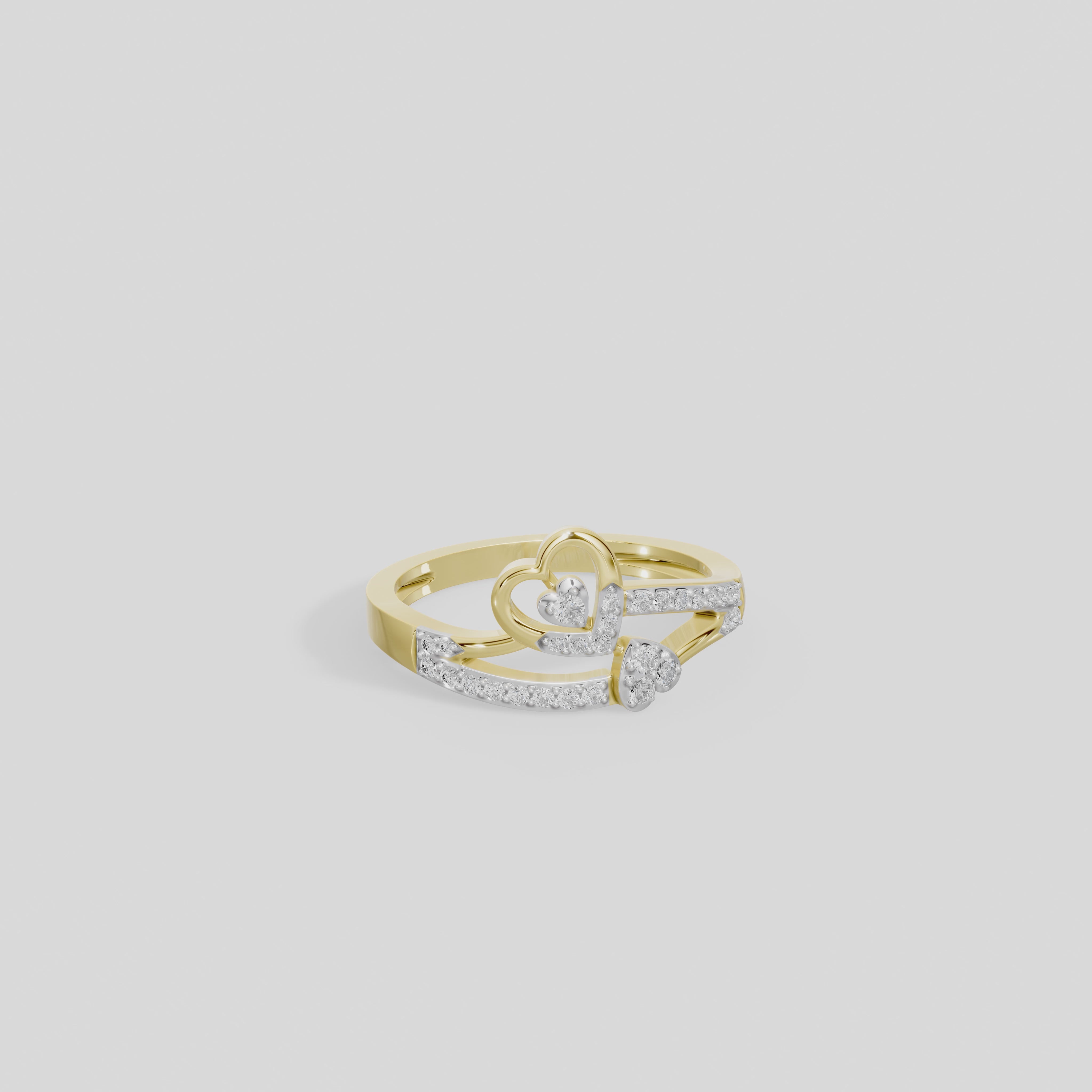 Heartline Merge - Lab Diamond Ring