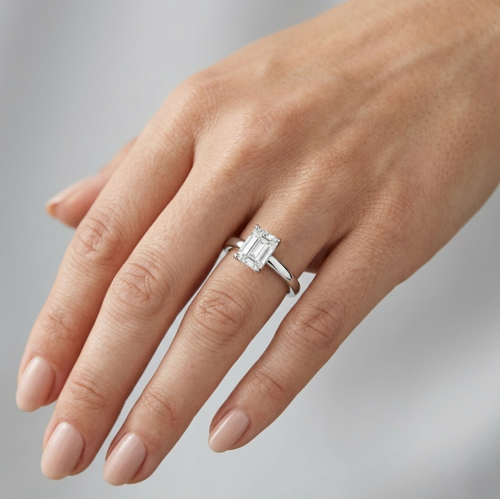 Singula Emerald - Lab Diamond Ring